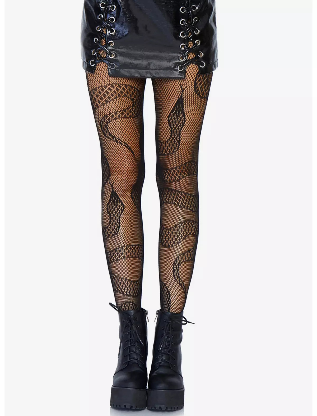 Black Snake Fishnet Tights | Hot Topic