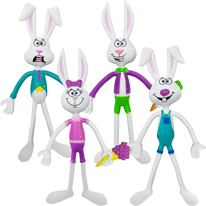 ArtCreativity Bendable Easter Bunny Figurines, Set of 8, Fidget Toys with 4 Colorful Designs, Fid... | Amazon (US)