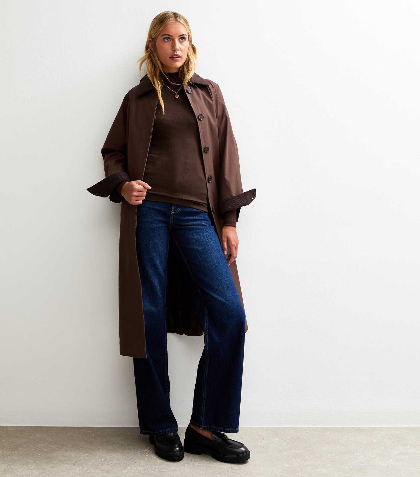 Tall Brown High Neck Long Sleeve Top | New Look | New Look (UK)