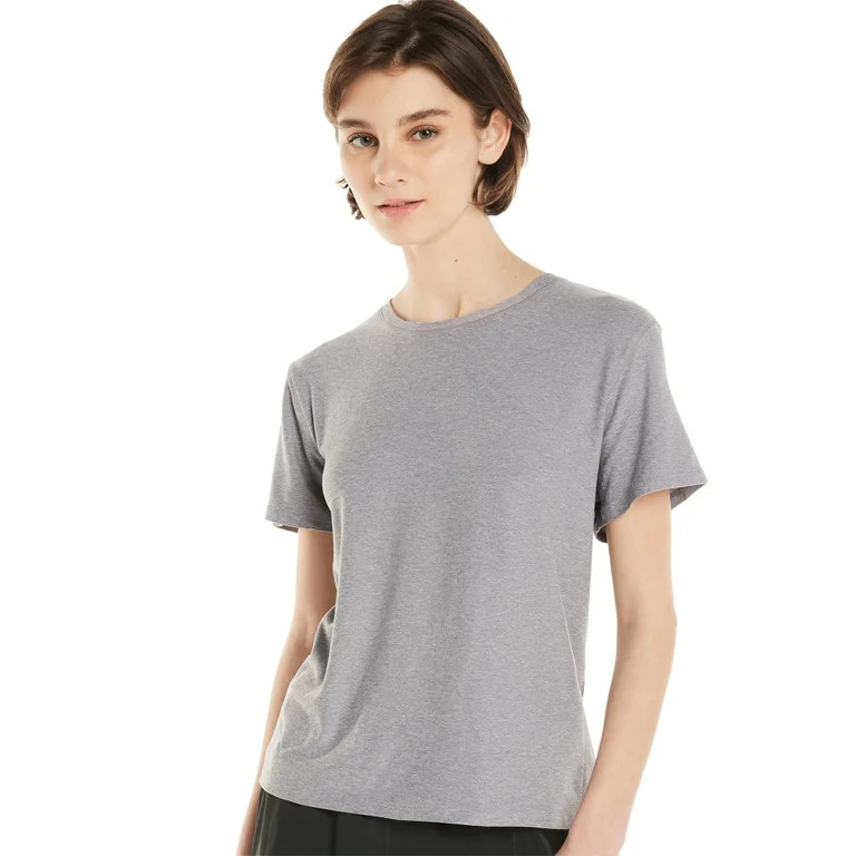 Athletic Works Women's ButterCore Tee with Short Sleeves, Sizes XS-XXXL - Walmart.com | Walmart (US)