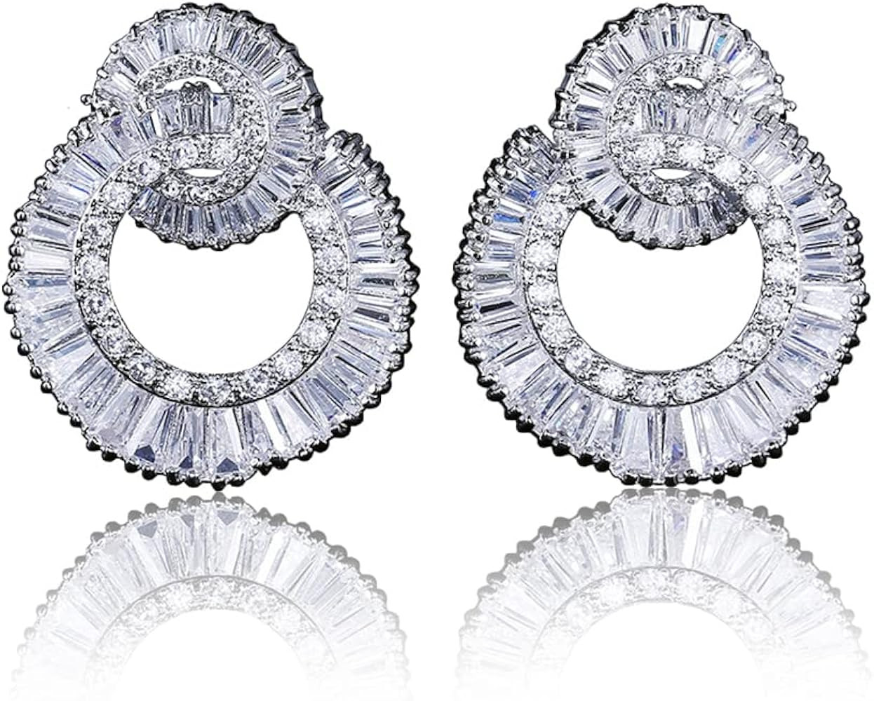 Celebrity Design - Pendientes colgantes con diamantes de imitación para mujer, Metal, Diamante d... | Amazon (US)