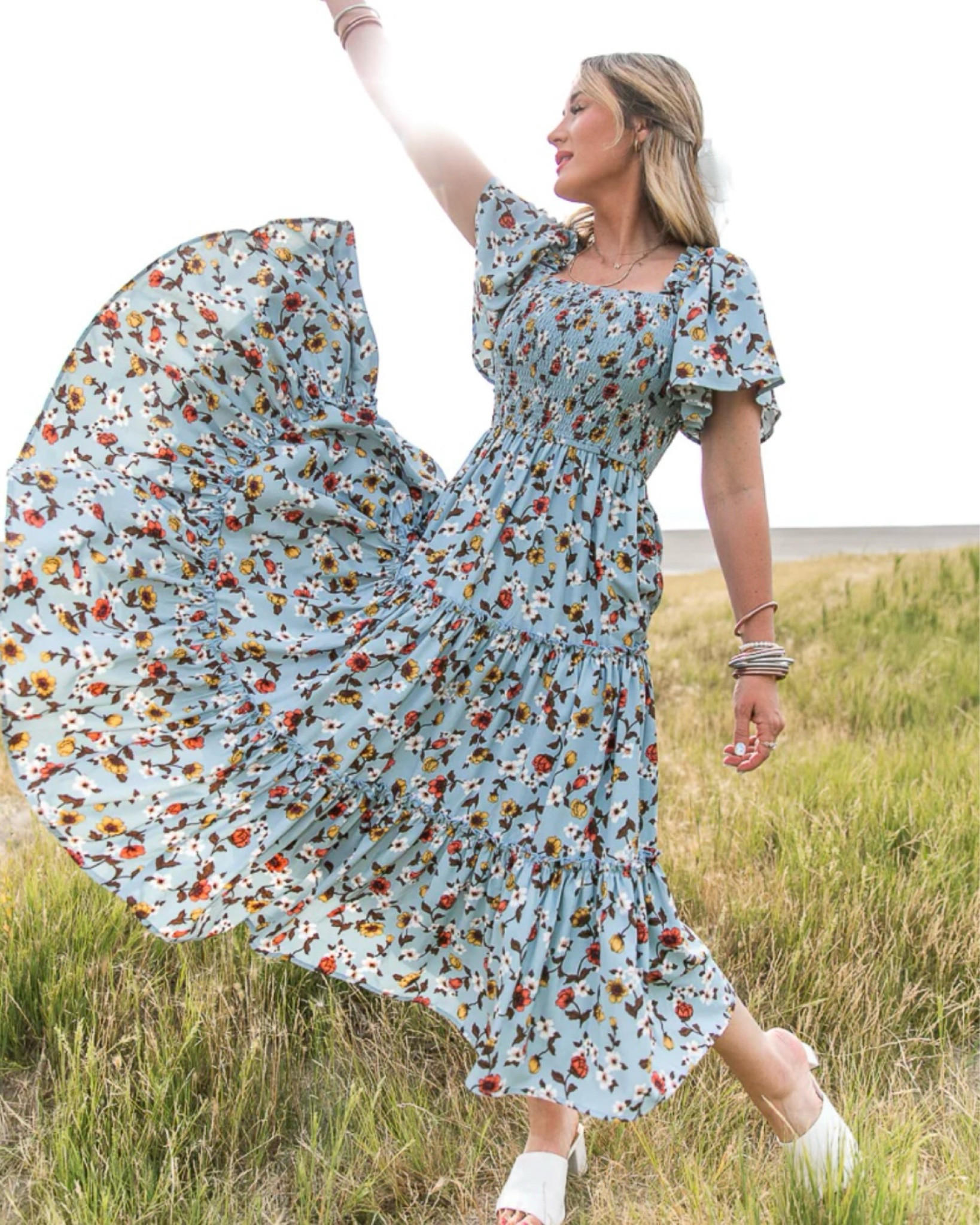 white christmas dresses Edith Dress in As You Dream Floral