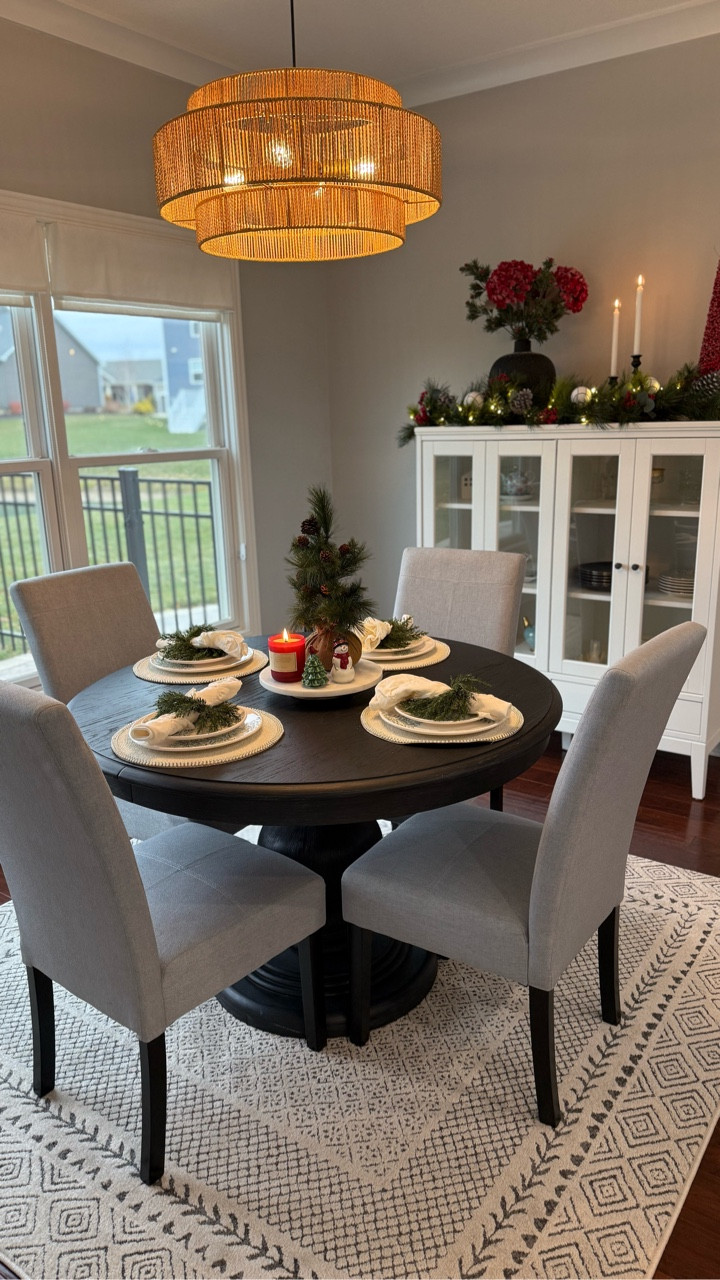 The start of the season always feels a little magical ✨
Twinkling lights, cozy colors, and new table decor bringing it all together. Slowly layering in the little details that make home feel extra special this time of year 🕯️🎄💫

⸻

#HolidayDecor #CozyHolidayHome #HolidayHomeStyle #ChristmasDecorInspo #DeckTheHalls #TisTheSeason #FestiveTouches #HomeForTheHolidays #ChristmasAtHome #HolidayVibes #CozyHomeDecor #WarmAndCozy #HomeInspo #CuratedHome #HomeWithHeart #IntentionalHome #StyledSpaces #EverydayCozy #MyCozyCorner #WinterDecor #SeasonalStyle #HolidayTablescape #MakingHomeMagical #InMyHome #CreatingHome

#LTKSeasonal #LTKHoliday