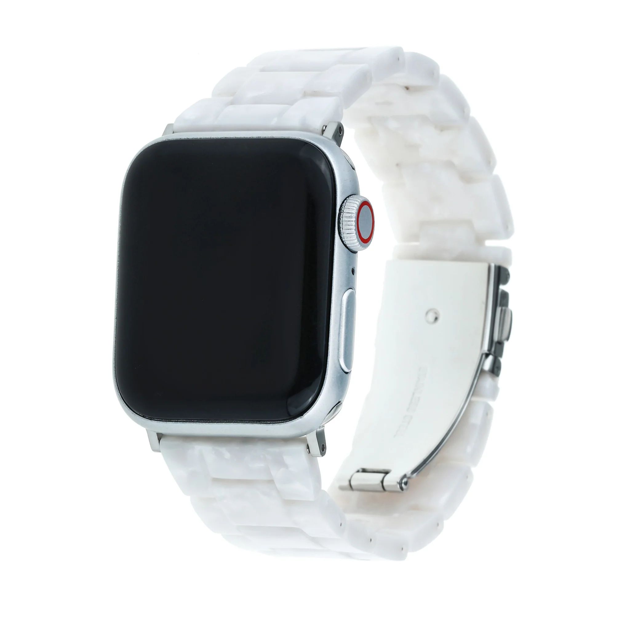 Acrylic Apple Watch Strap in White Opal | Victoria Emerson