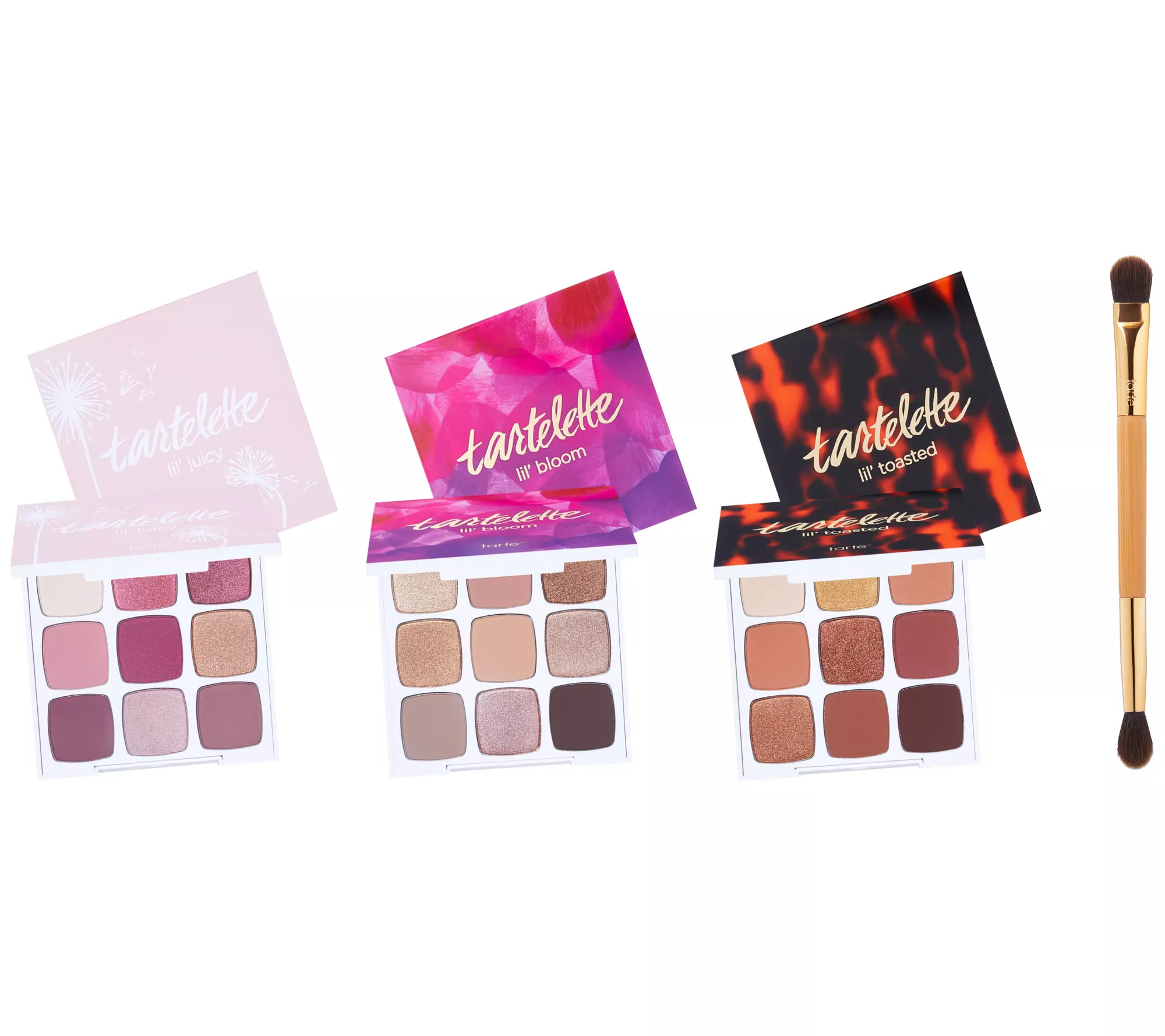 tarte Tartelette Amazonian Clay Eye Shadow Trio with Brush - QVC.com | QVC