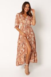 Kelda Dress - Tan Floral | Petal & Pup (US)