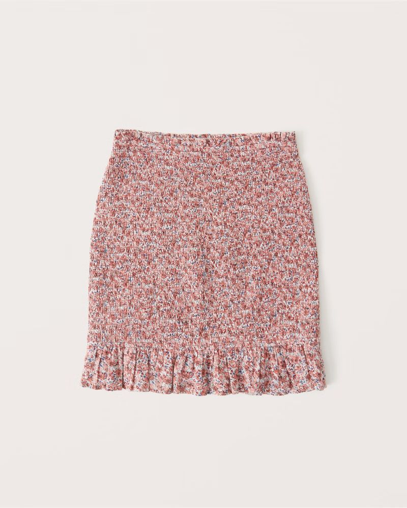 Smocked Mini Skirt | Abercrombie & Fitch (US)