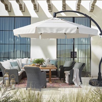 11' Cantilever Round Side Mount Umbrella with Base | Frontgate