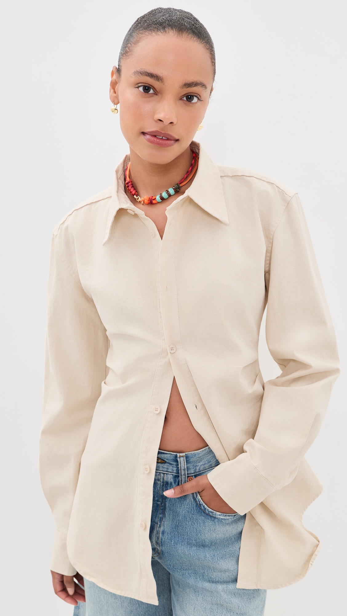Lioness Naomi Shirt Beige XXS | Shopbop