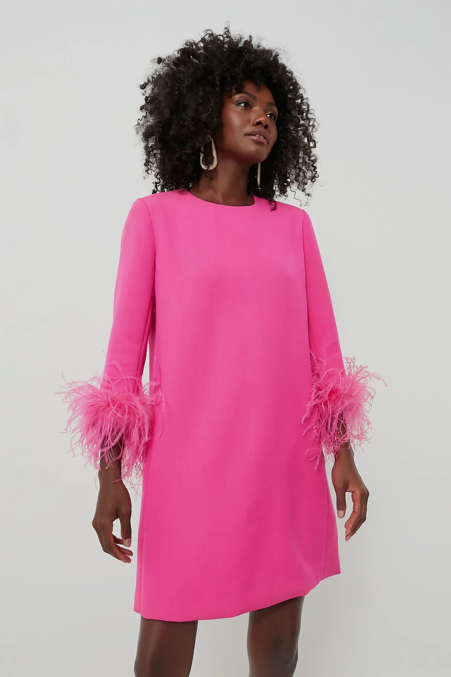 Hot Pink Feather Mod Mary Dress | Tuckernuck (US)