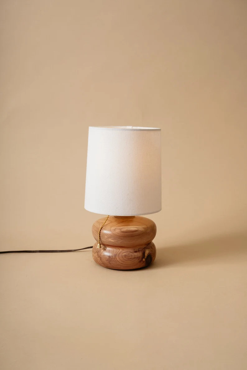 Veluptuous Red Cedar Table Lamp Hand Turned Locally - Etsy | Etsy (US)