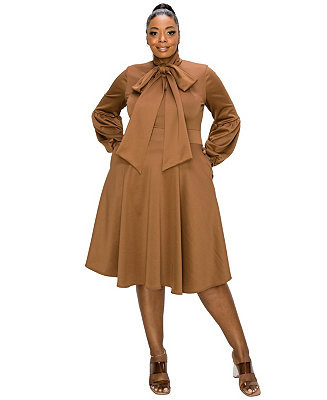 L I V D Plus Size Bekah Flare Pocket Dress - Macy's | Macy's