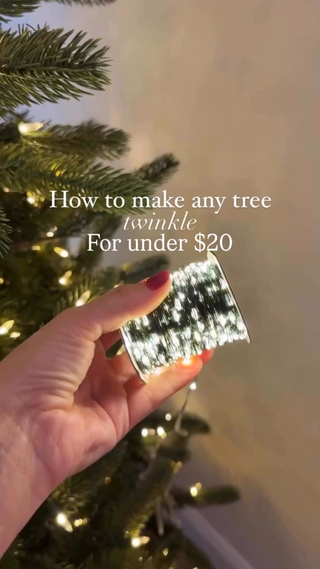Hear me out…do you really need that new viral twinkle tree? These are such an affordable easy hack to get the same look and they’re only $16.99 on Amazon right now. Comment below and I’ll send the link your way!

#livedinlook #timelessdesign #timelesshome #christmaslights #christmastreelights #fairylights #founditonamazon