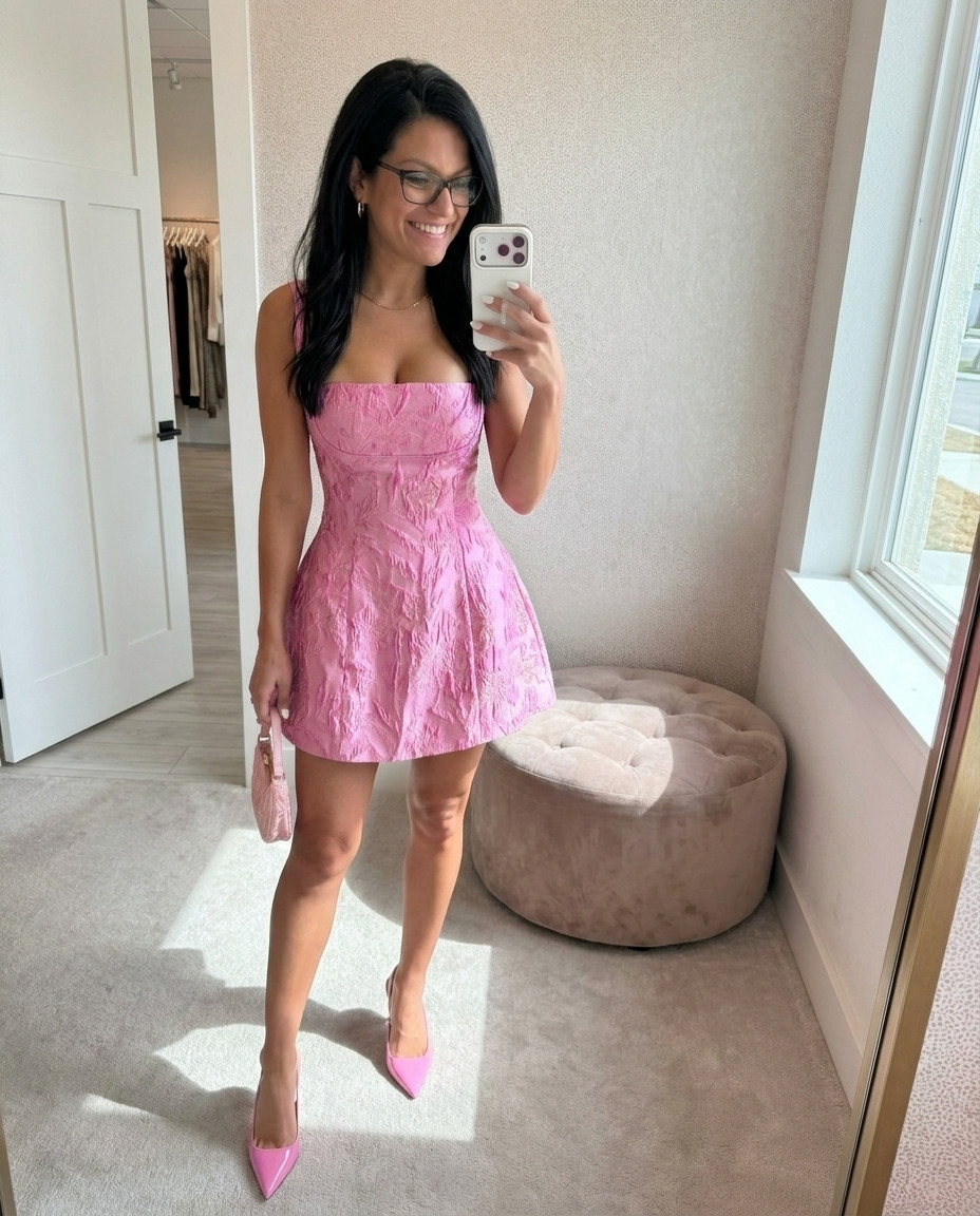 This pink mini dress from Revolve is everything — flattering, feminine, and such a standout. It hugs in all the right places and gives that effortlessly chic look.

Perfect for date nights, weddings, parties, or summer events. 

#PinkDress #MiniDress #DateNightOutfit #WeddingGuestDress #ChicStyle 

#LTKPetite #LTKWedding