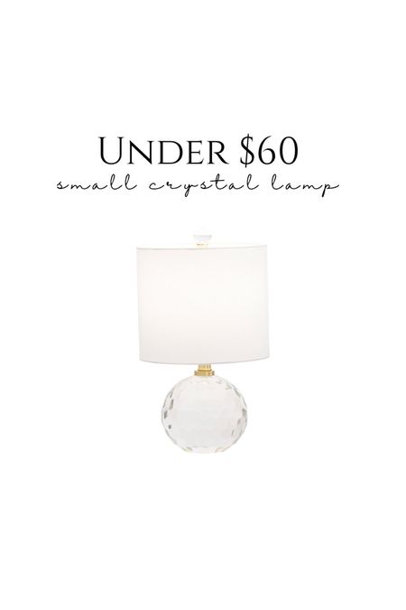 Back in stock!! ✨ small crystal lamp perfect for kitchen counter or shelf styling! 

#LTKSaleAlert #LTKHome #LTKFindsUnder50