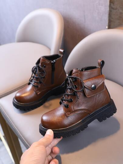 Toddler Boys Side Zipper Fashion Boots | SHEIN