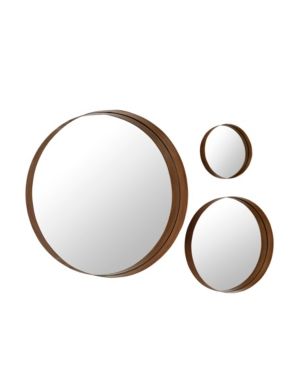 Banded Round Copper Metal Wall Mirrors - Set of 3 | Macys (US)