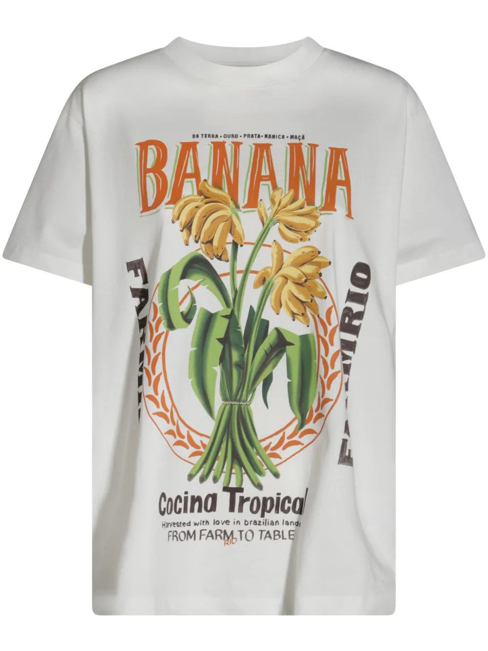 FARM Rio logo-print T-shirt - White | Farfetch Global