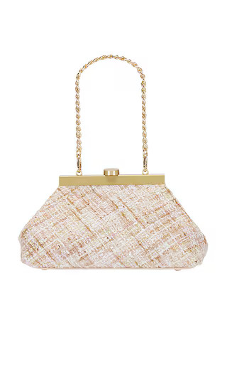 Mia Bouclé Clutch in Blush | Revolve Clothing (Global)