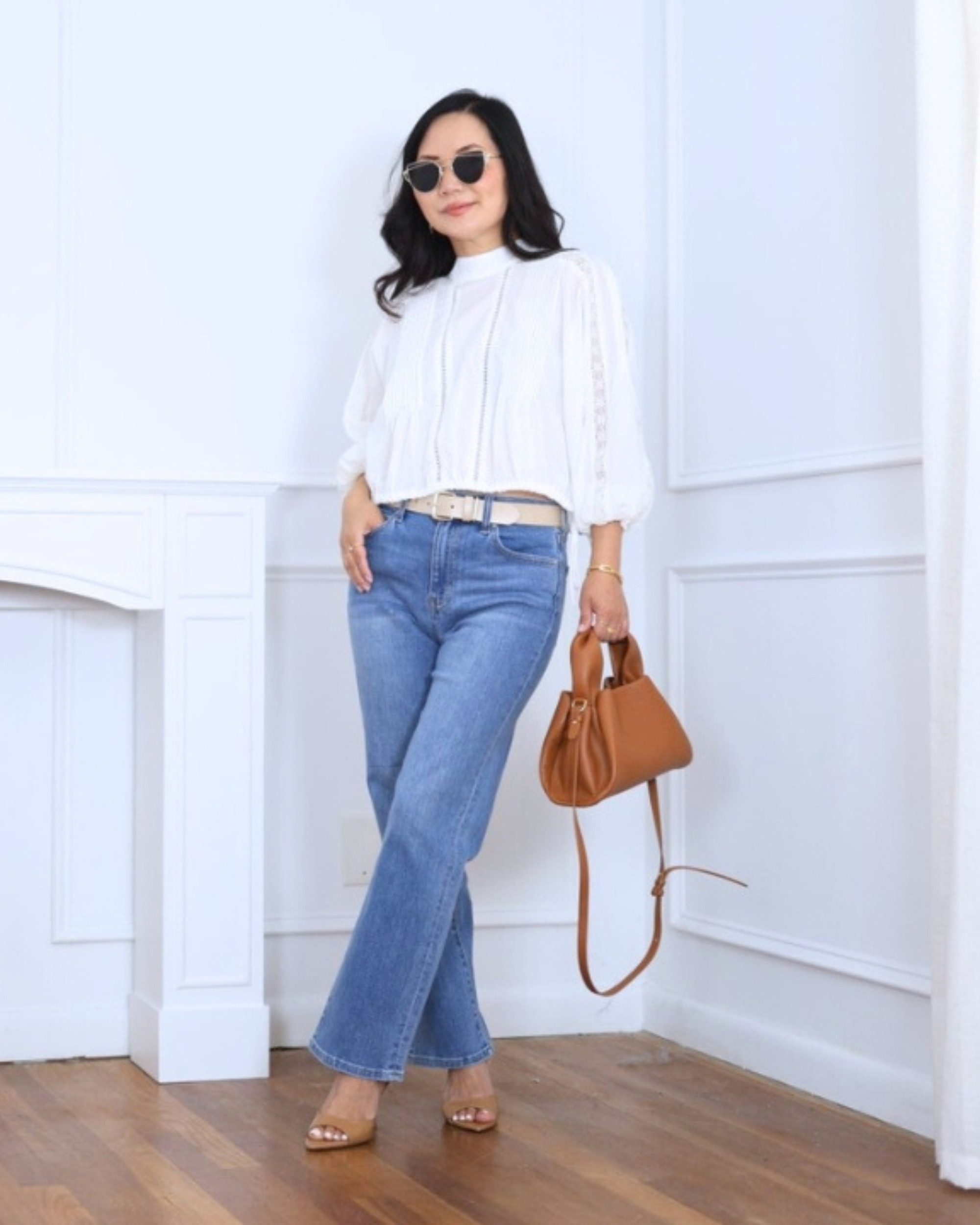 This lace blouse from H&M feels soft and feminine, and I love how easy it is to pair with basics. I wore it with jeans and a bag from Quince for a simple look that’s relaxed but still has a little polish. I’m 5’2, wearing size S.

#LTKPetite #LTKOver40 #LTKStyleTip