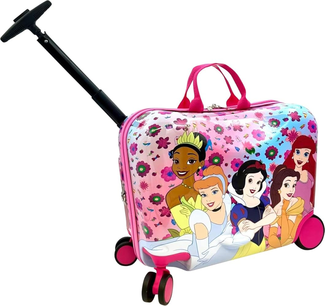 Fast Forward Ride-On 18" Suitcase For Kids/Tow-Along Toddler Carry-On Luggage With Wheels (Prince... | Amazon (US)