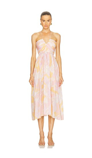 Rumi Dress in Cumin & Lilac Light Pink Midi Dress Summer Midi Dress Floral Summer Dress 2024 | Revolve Clothing (Global)