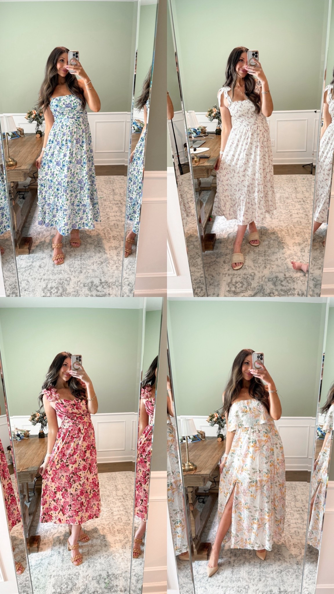 Floral dresses 🌸 wearing size small in each of these! 