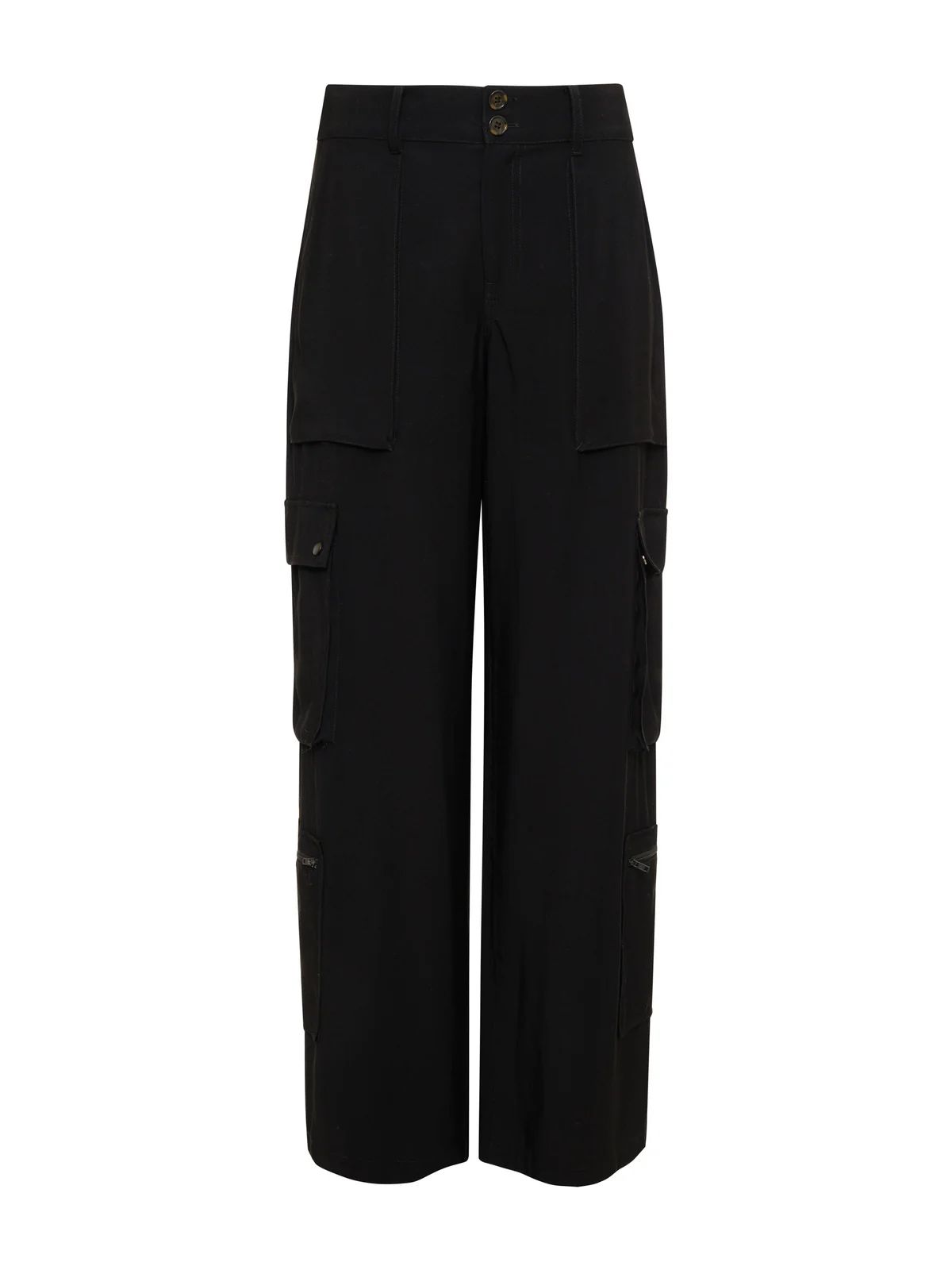 OTT Semi-High Rise Cargo Pant Black Inclusive Collection | Sanctuary Clothing