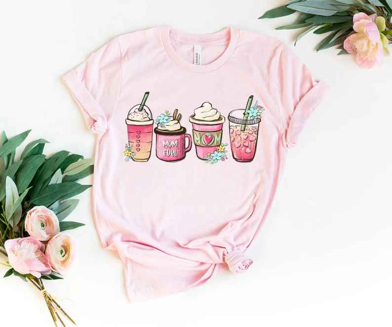 Mom Fuel Coffee Shirt  Cute Mom Tee  Mommy Tshirt  | Etsy | Etsy (US)