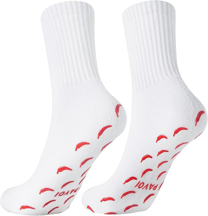 PAVOI ACTIVE Pilates Socks with Grips for Women - One Size Non Slip Quarter-Crew Grip Socks for Y... | Amazon (US)
