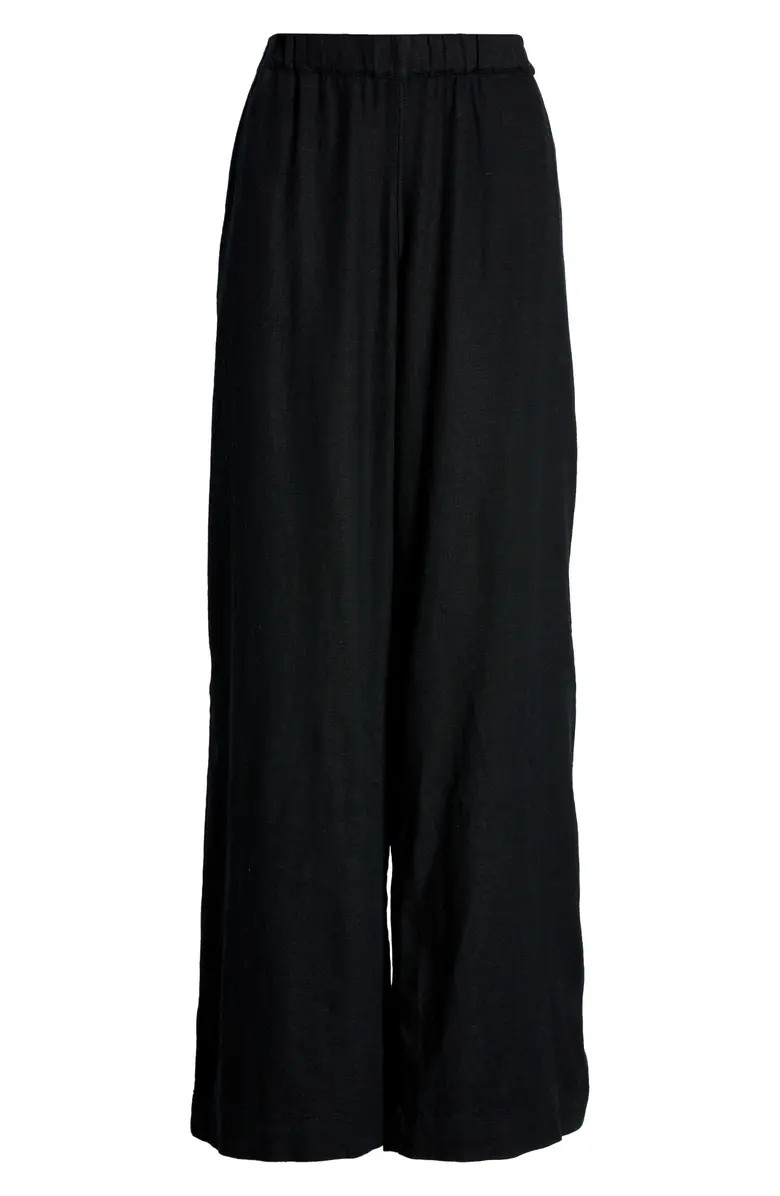 Caslon® Wide Leg Pull-On Linen Blend Pants | Nordstrom | Nordstrom