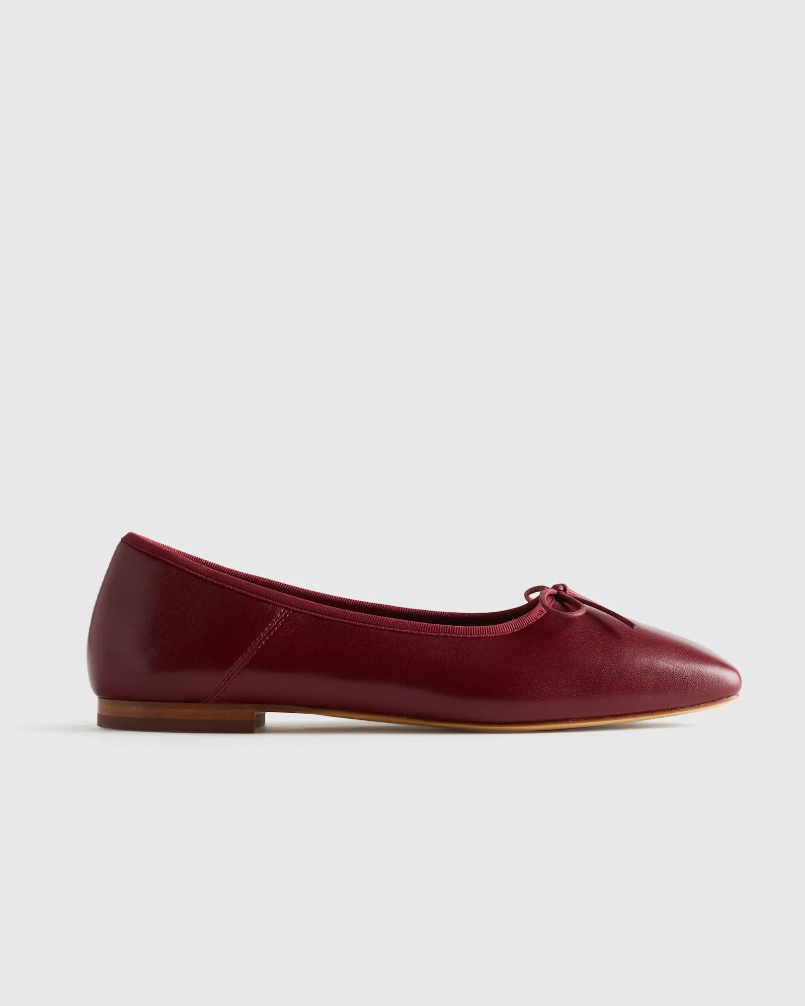 Italian Leather Square Toe Ballet Flat | Quince