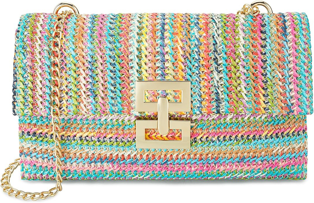Gets Straw Clutch Purse for Women, Woven Beach Bag Summer Corssbody Purse Small Rattan Shoulder B... | Amazon (US)