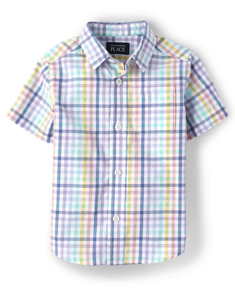 Baby And Toddler Boys Dad And Me Gingham Poplin Button Down Shirt - multi clr | The Children's Place