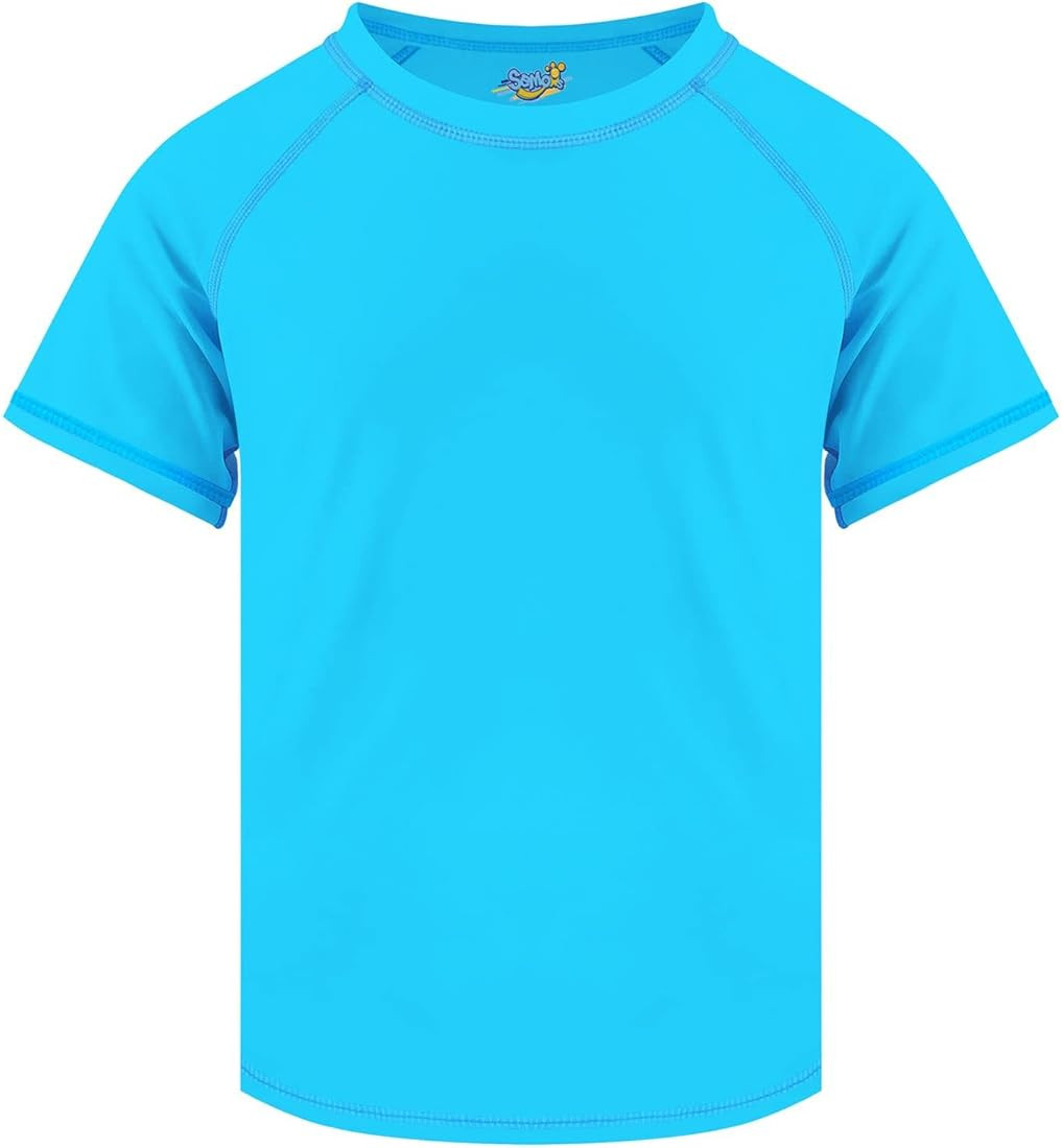 Boys Rash Guard Swim Shirt Short Sleeve for Toddler Kids Youth Rashguard Water Shirt UPF+ 50 Quic... | Amazon (US)
