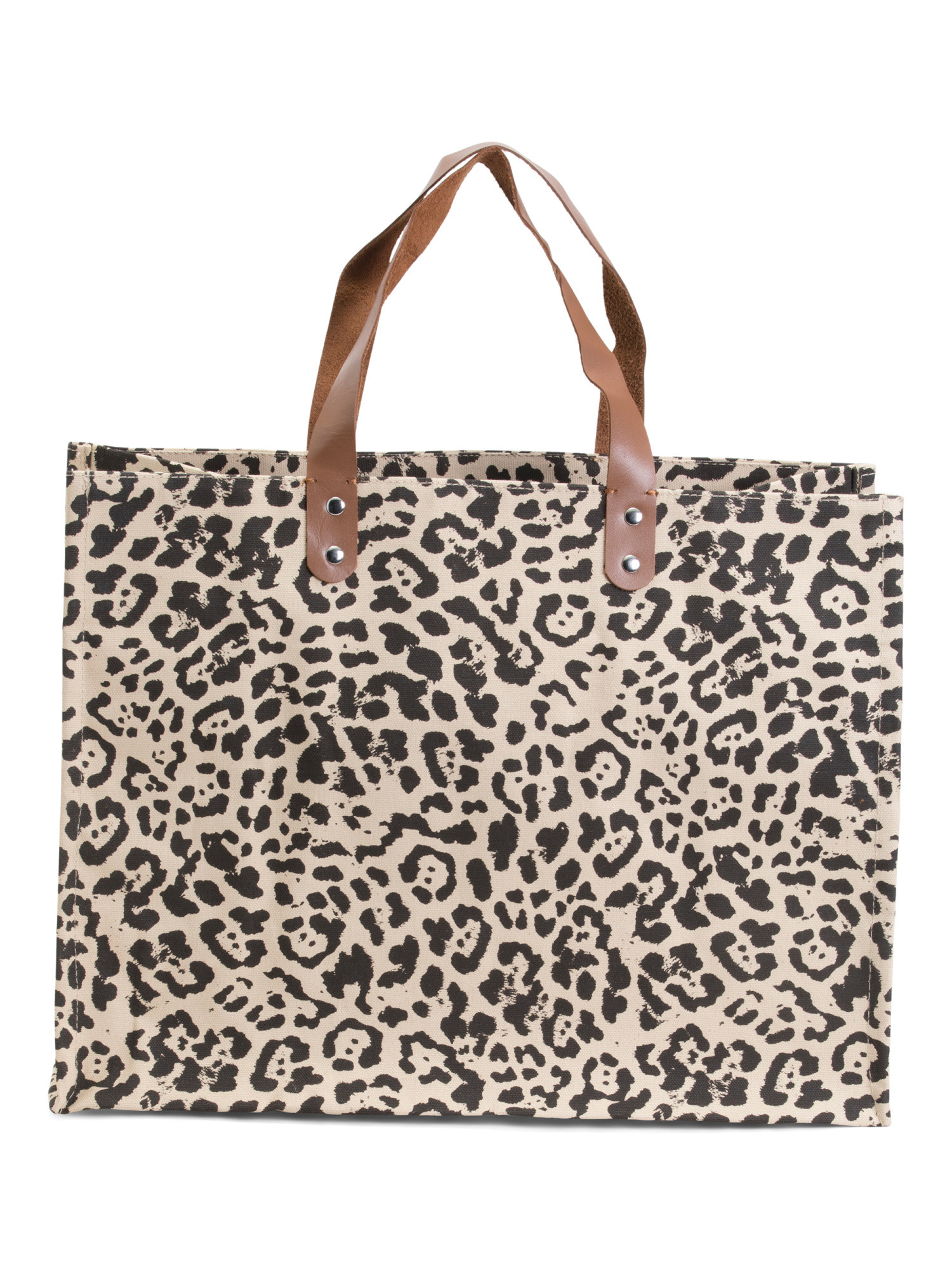 Cotton Canvas Leopard Tote | Office & Storage | Marshalls | Marshalls