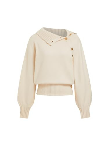CIDER Turtleneck Sweaters for Women 2026 Fall Winter Pullover Cream | Amazon (US)