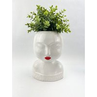 Lady Face Planter Ladies Pot Flower Head | Etsy (US)