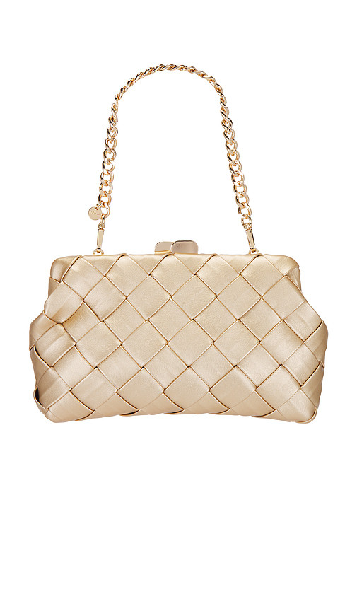 olga berg Quinn Woven Clutch in Gold. Size all. | Revolve Clothing (Global)