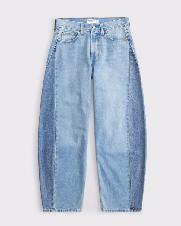 Curve Love Mid Rise Barrel Jean | Abercrombie & Fitch (US)