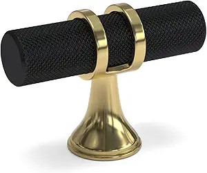 goldenwarm 10 Pack Knurled Black and Gold Cabinet Knobs Black Cabinet Knobs Gold Drawer Pulls Han... | Amazon (US)