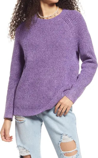 Plaited Stitch Recycled Blend Crewneck Sweater | Nordstrom