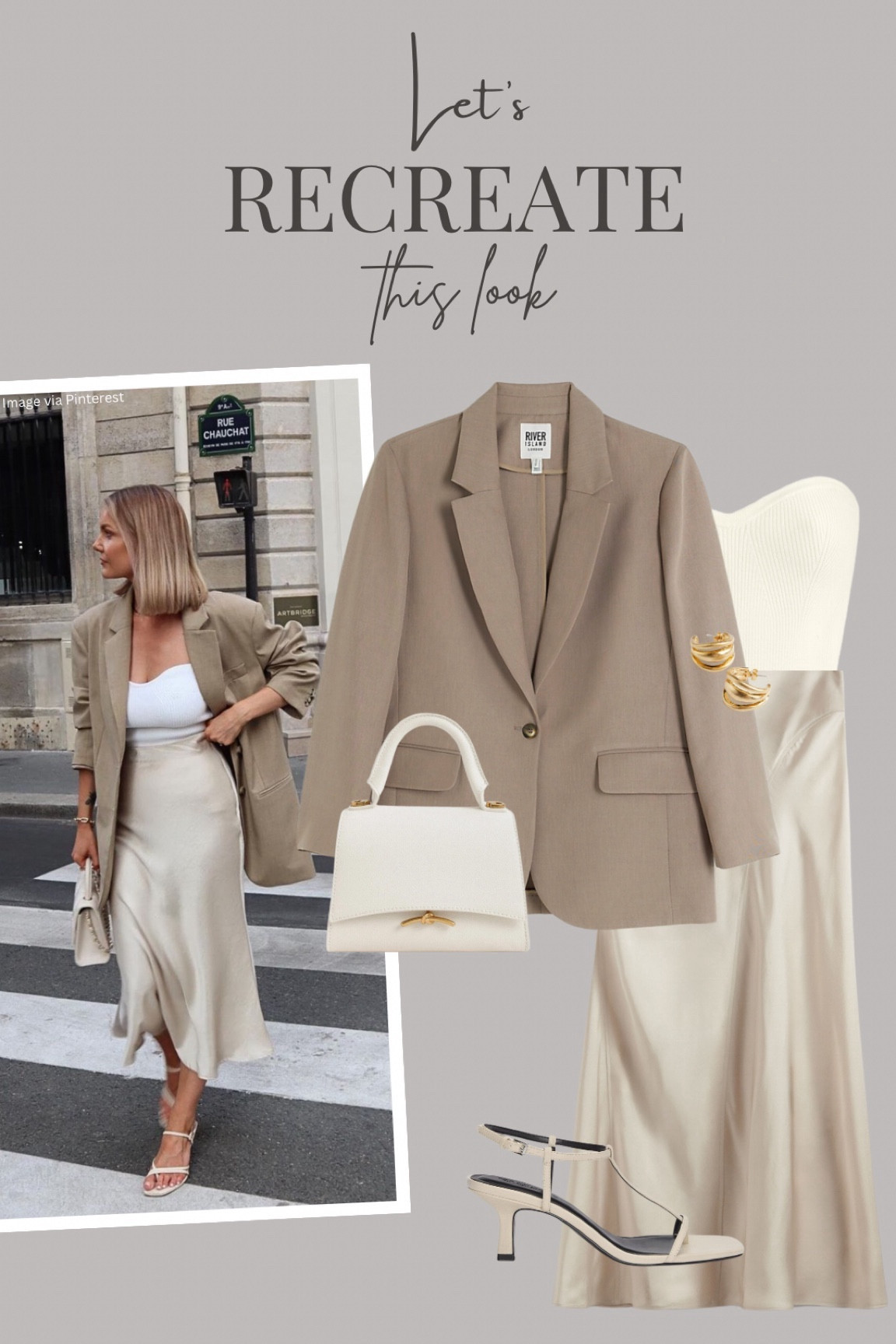 Let’s Recreate This Look
Cream satin skirt styled with an oversized blazer and heels for a dressy look

#sandals #satinskirt #blazer 

#LTKwedding #LTKstyletip #LTKshoecrush