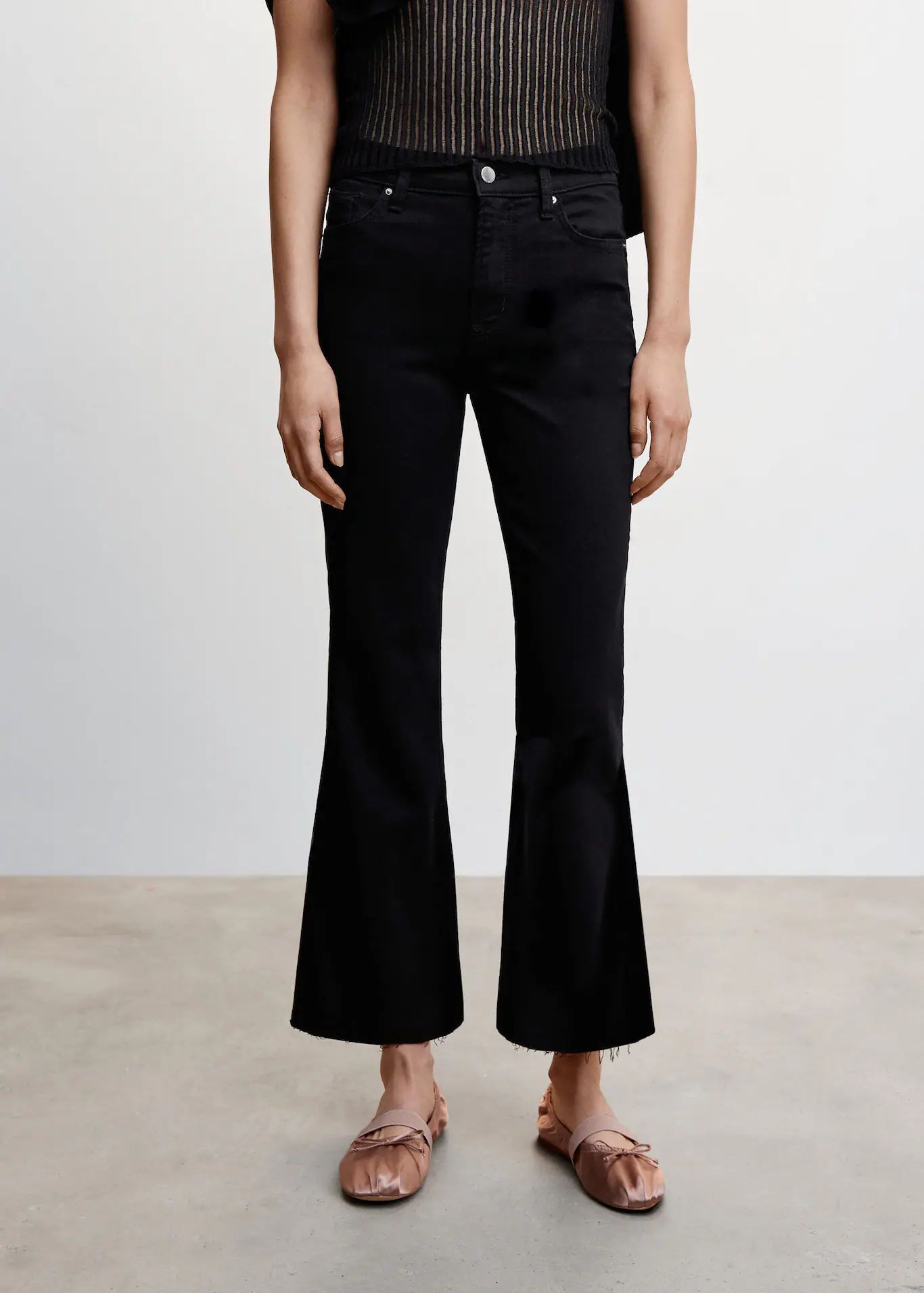 Crop flared jeans | MANGO (US)