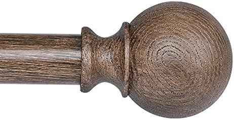 BRIOFOX Curtain Rod Set 1 Inch Adjustable 28 to 48 Inches, Decorative Drapery Treatment Single Wi... | Amazon (US)