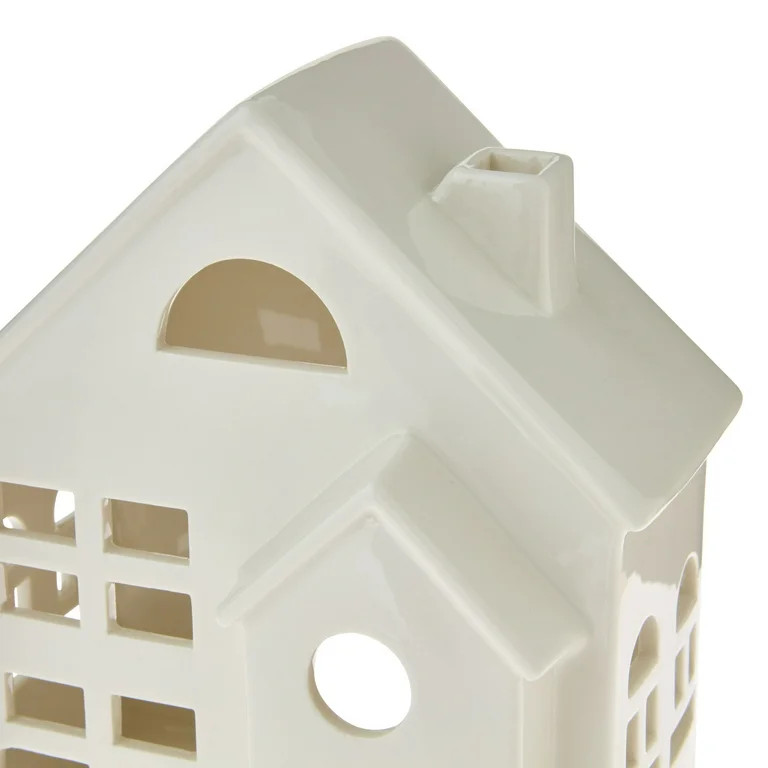 Decoración de Mesa Navideña de Cerámica para Casa Decorativa, Blanca, 8", de My Texas House - ... | Walmart (US)