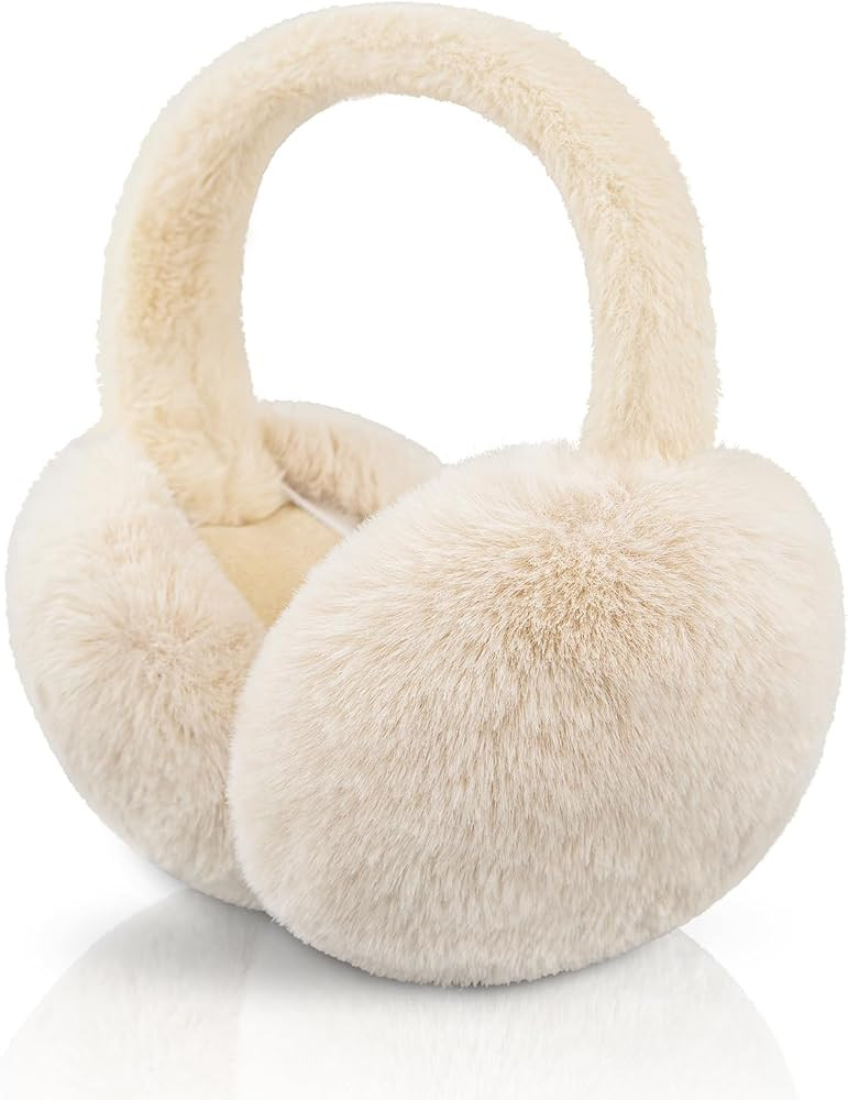 XIAOHAWANG Foldable Ear Muffs Women Winter Fluffy Earmuffs Warm Girls Ear Warmer Soft Outdoor Ear... | Amazon (CA)
