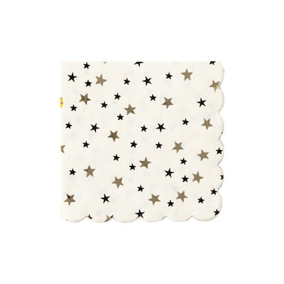 Black and Gold Star Paper Napkin | My Mind's Eye