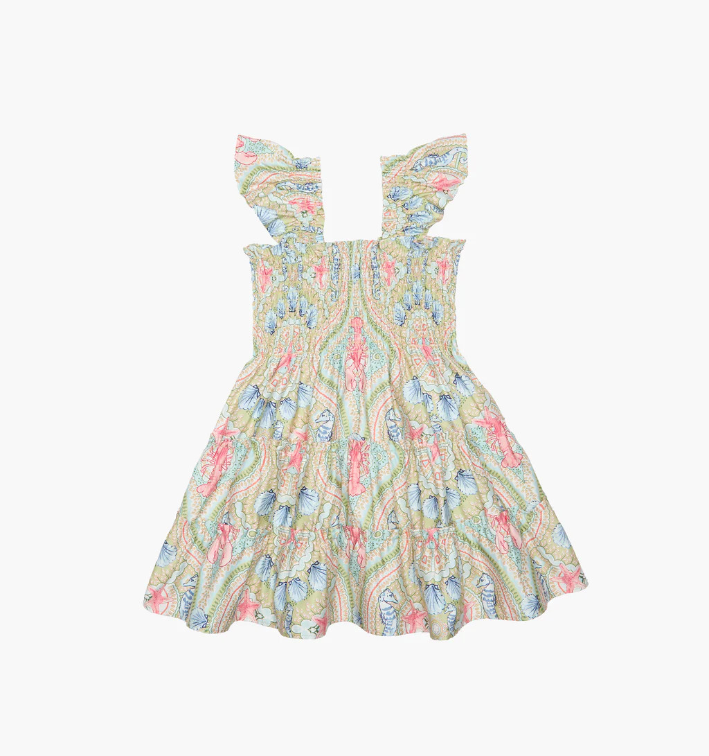 The Tiny Ellie Nap Dress - Sea Scroll | Hill House Home US