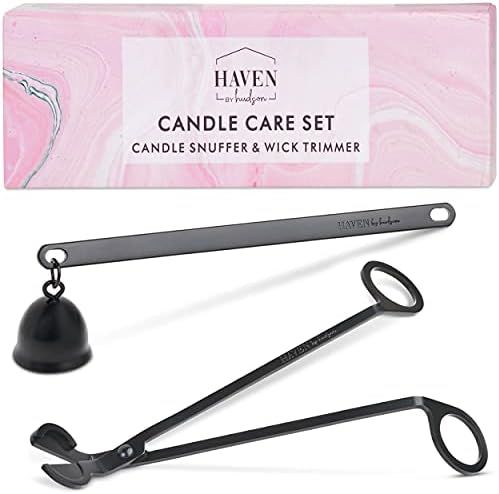 Haven by Hudson Candle Snuffer and Candle Wick Trimmer 2-in-1 Candle Accessory Set in Gift Box - Can | Amazon (US)